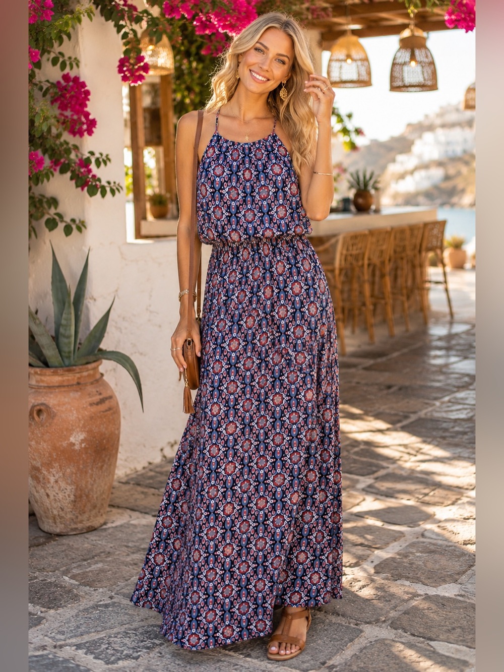 French Grey XL Maxi Dress Fits Medium Tall | Boho Resort Vacation NWOT